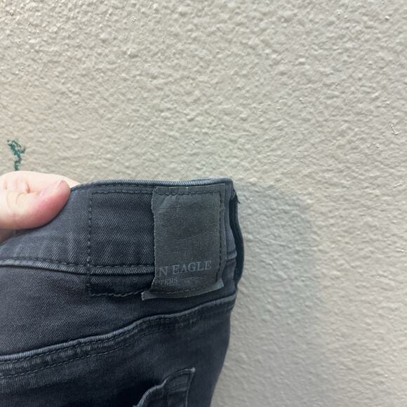 American Eagle Next Level Flex Slim Black Distressed Ripped Jeans Mens Sz 30x30 - Picture 8 of 8